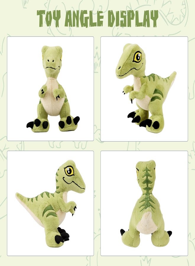 TCBunny Baby Dinosaur 12" Bedtime Stuffed Animal Plush Toy, Kid's Gifts for Boys, Girls, Birthday, Valentine, Christmas, Veliciraptor - Green - Image 4